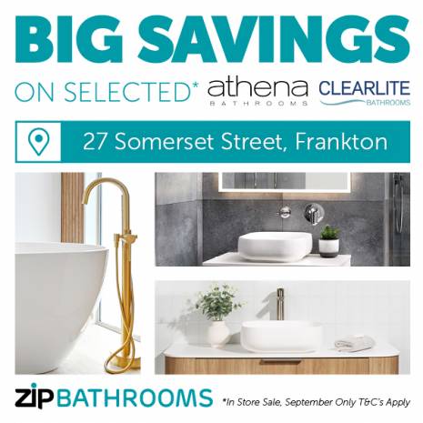 Big savings on selected Athena & Clearlite Bathrooms